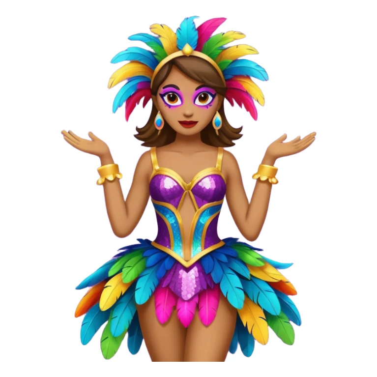 carnival-mas-costume,colorfull dress sticker