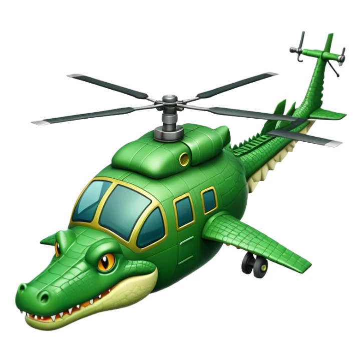 Crocodile Helicopter sticker