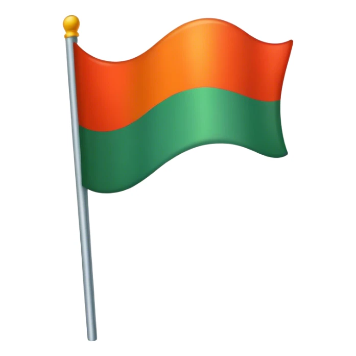 can you create a green, orange and red flag, each time the same flag look sticker