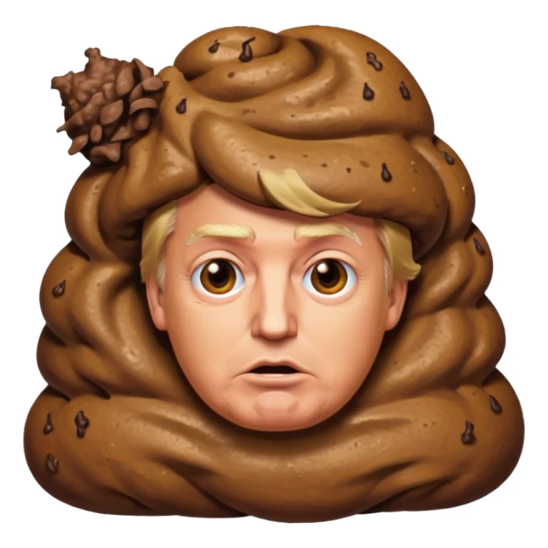 the poop emogi, a pile of poop in trumps image sticker