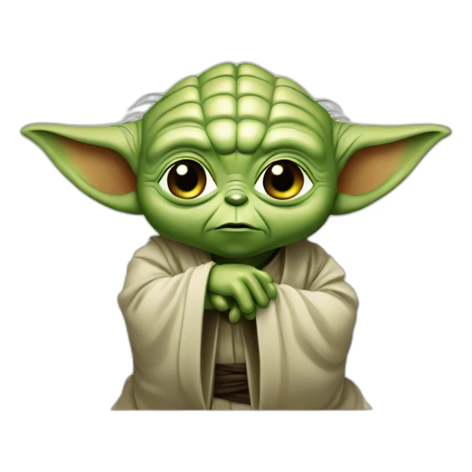 Yoda qui mets un coup de poing a zidane sticker