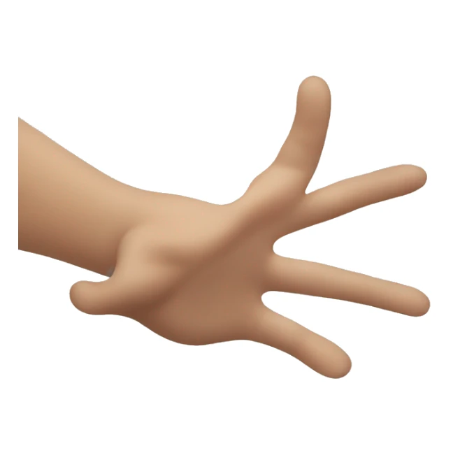 A hand in front of a face sticker
