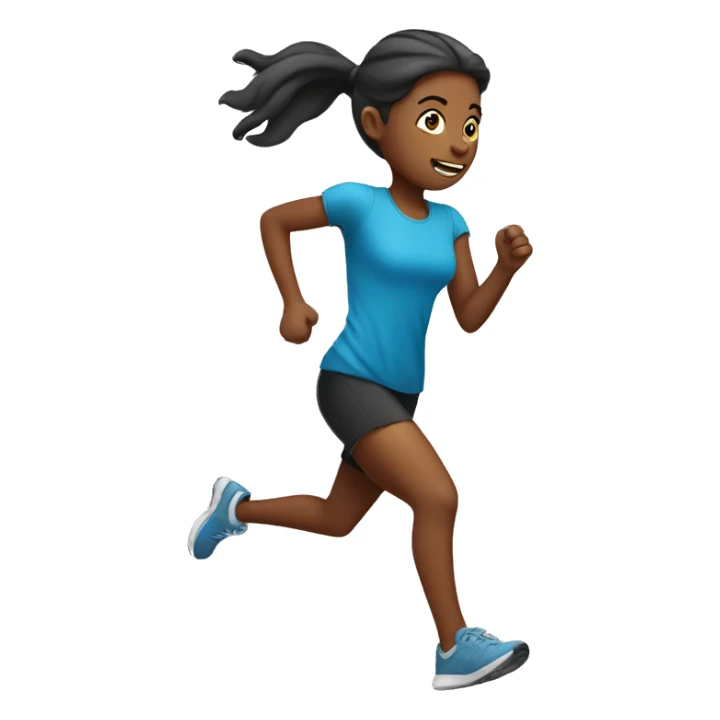 girl running  sticker