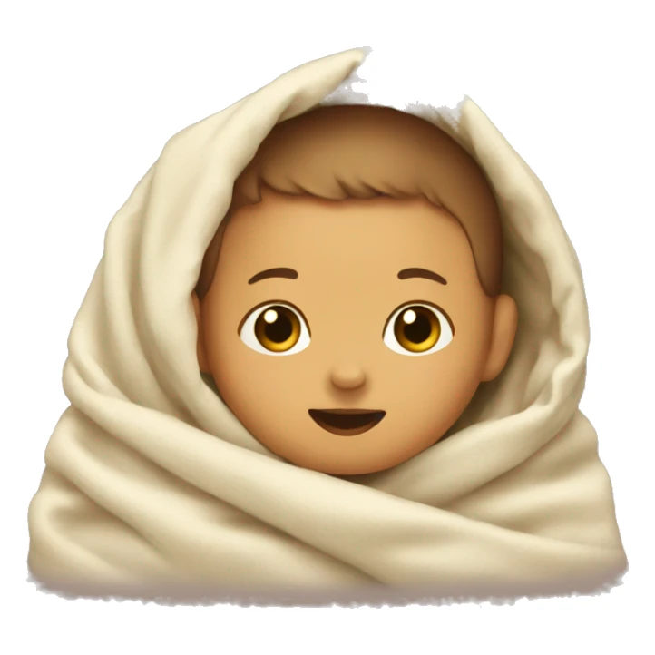little baby in a blanket sticker