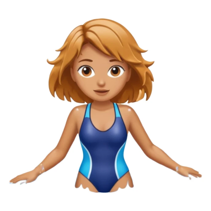 water sports woman along with water sticker