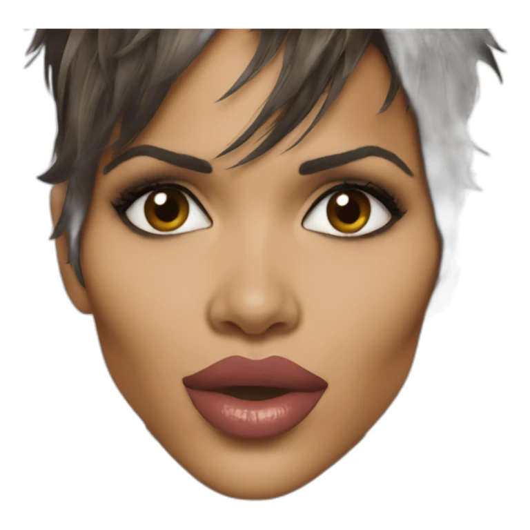 Halle berry seductive kiss sticker