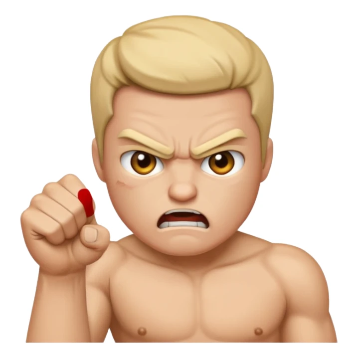 Emojis con el puño cerrado y molesto para pelear sticker