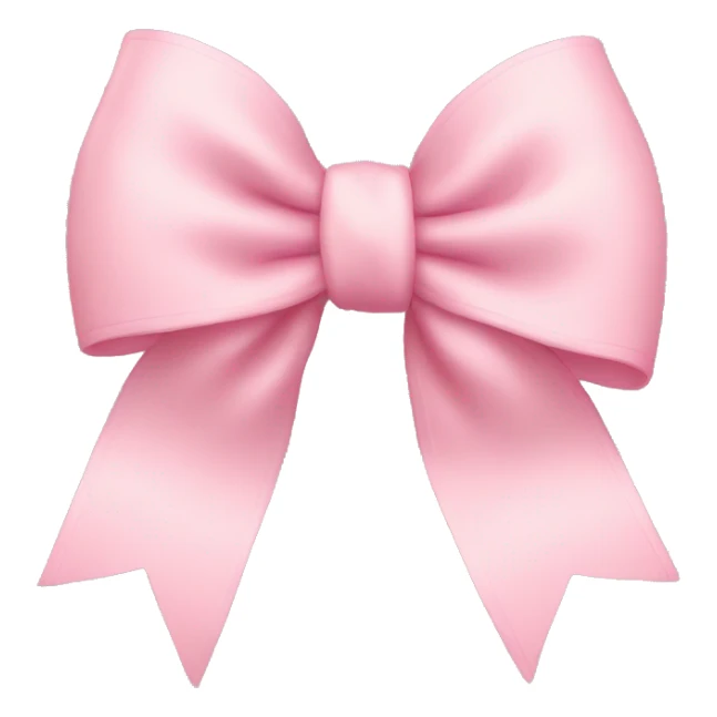 light pink bow on light pink bow sticker
