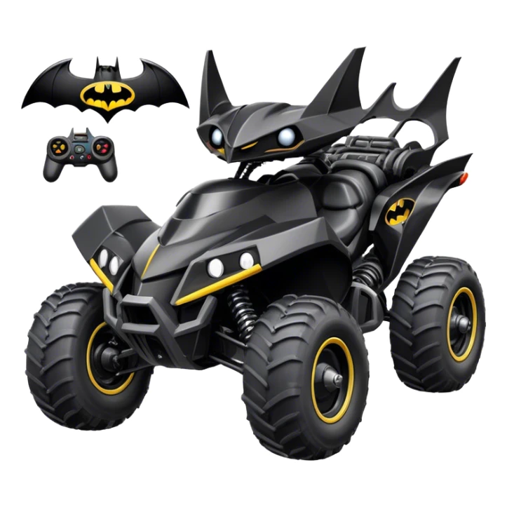 batmobile atv raptor 700 with a smile sticker