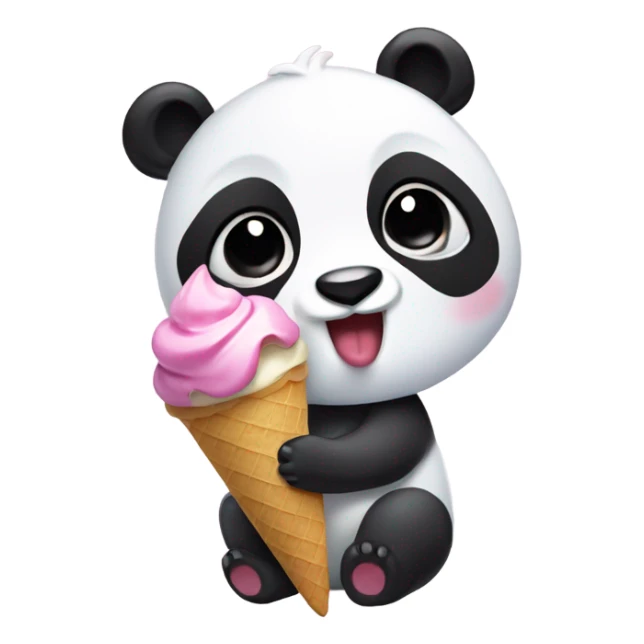 Panda eating ice cream that’s gay sticker