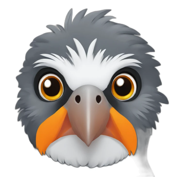 dark grey cockatiel with grey beak and orange cheek sticker