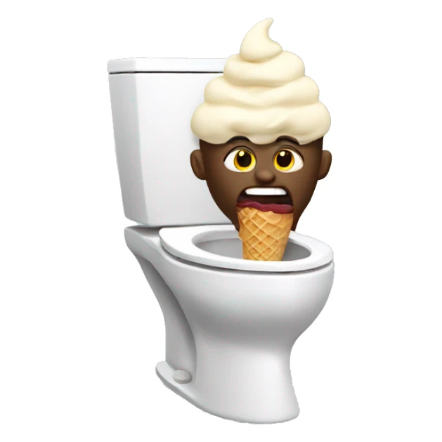 SKIBIDI toilet eating ice cream  sticker