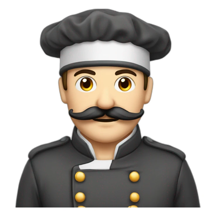 Chef de guerre allemand avec une moustache carée sticker