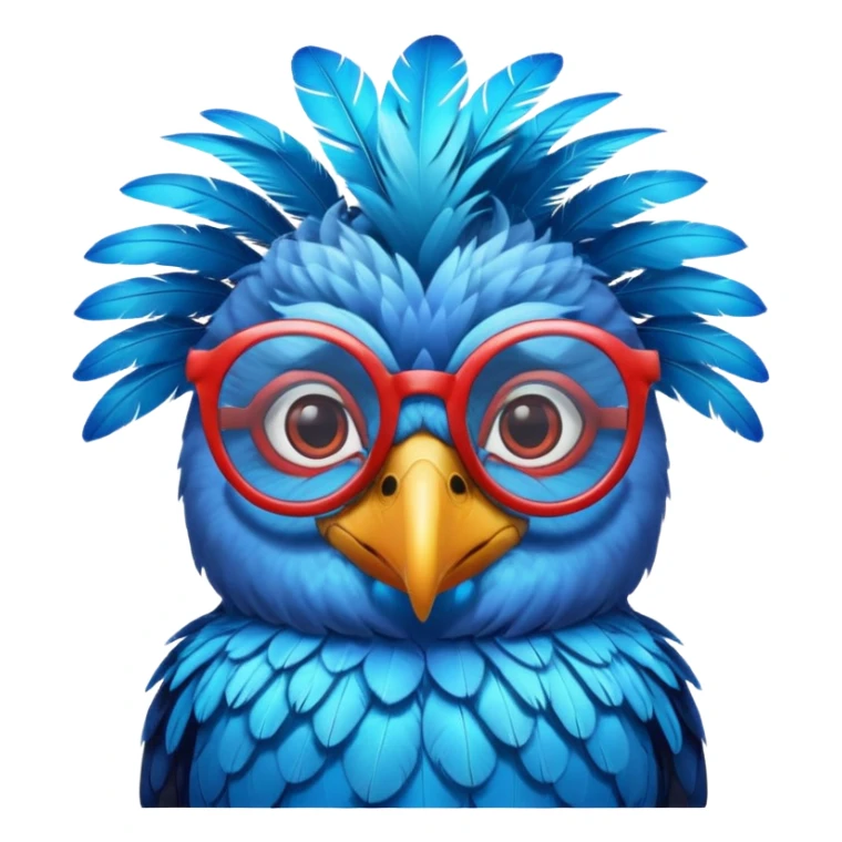cool colorful bird with glassess sticker