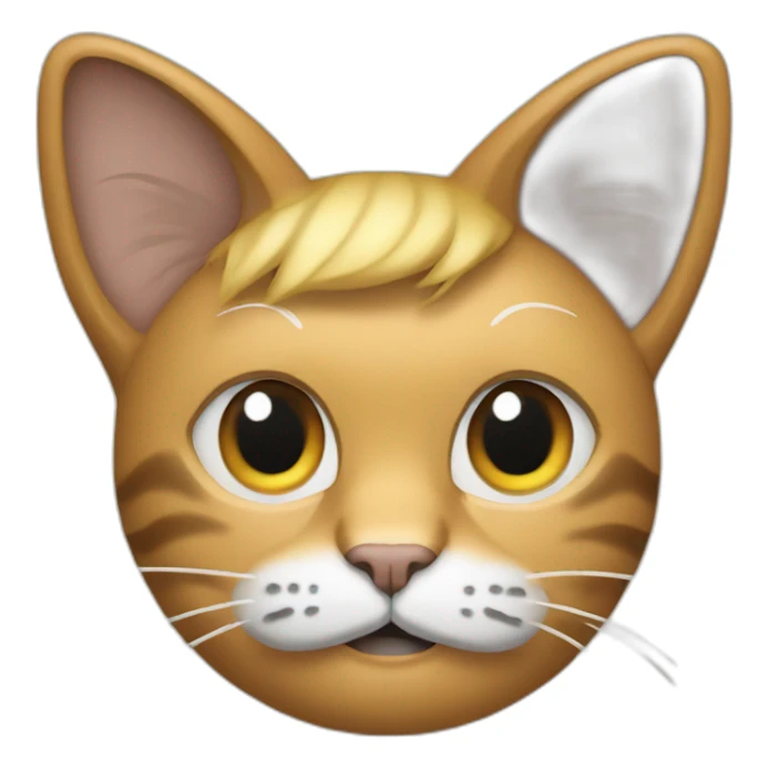 Donald trump wearing a cat ears sticker