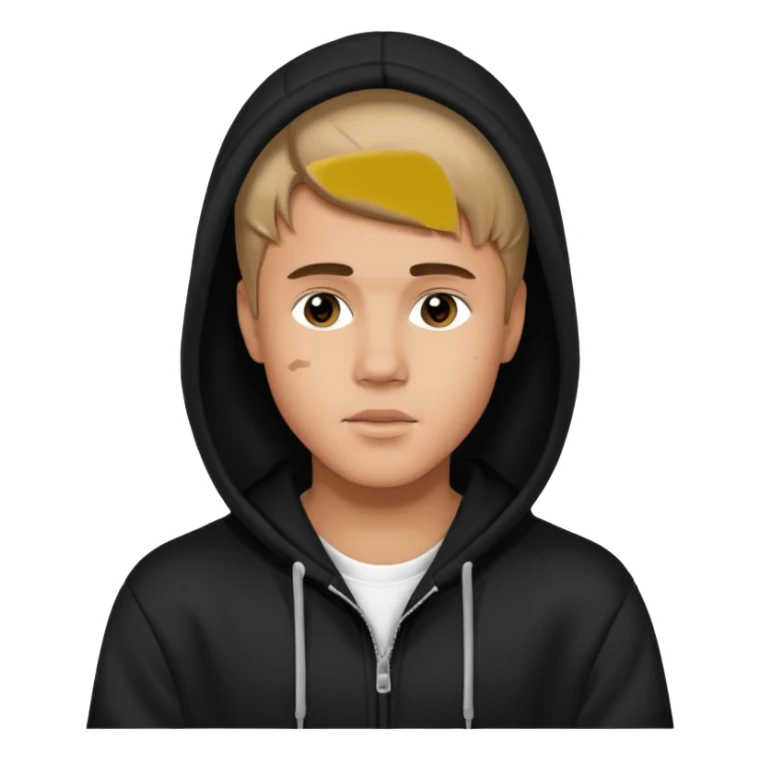 justin bieber wears black hoodie sticker