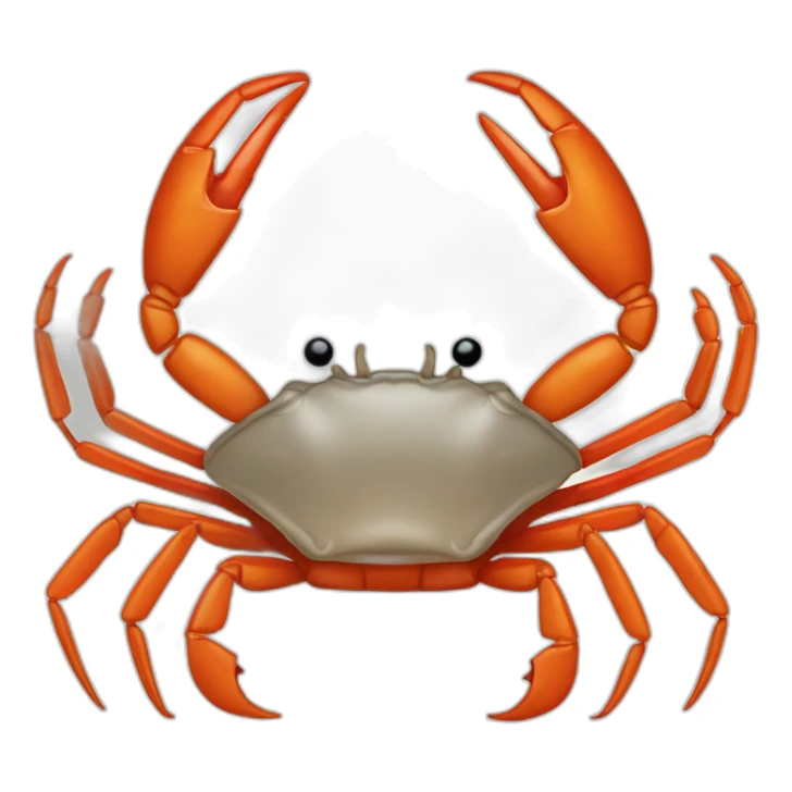 Crabe qui mange une carrote sticker