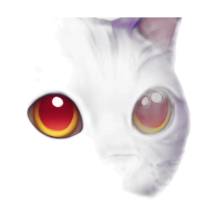 purple cat releasing red gas from mouth sticker