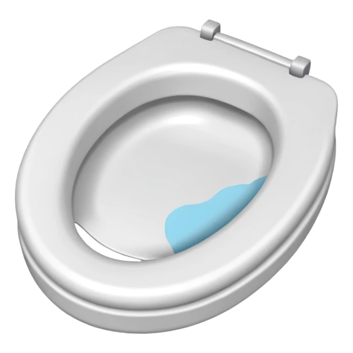 Toilet seat made of paper sticker