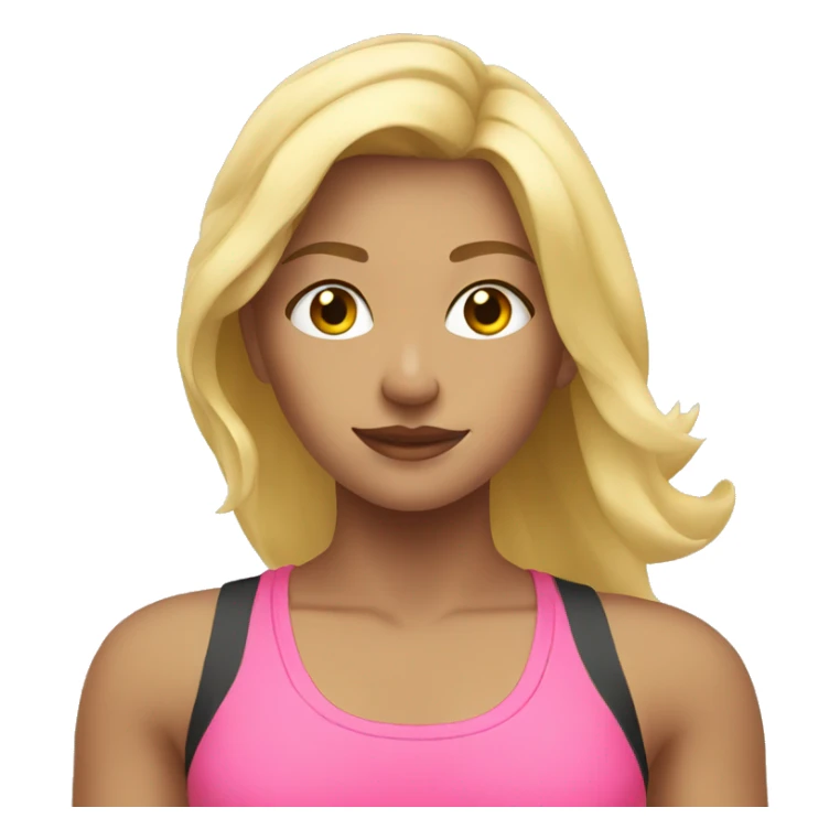 Blonde girl in a gym  sticker