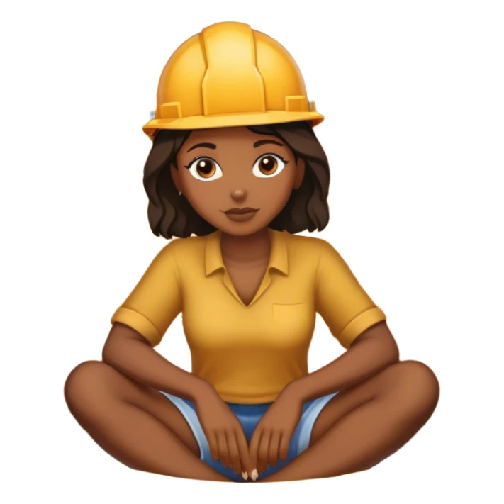 black woman sitting on a gold mine sticker
