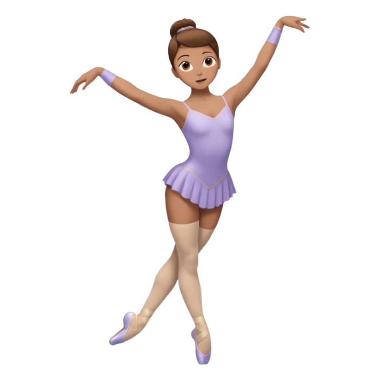 Ballet dancer in over the knee socks, leotard and brown hair sticker