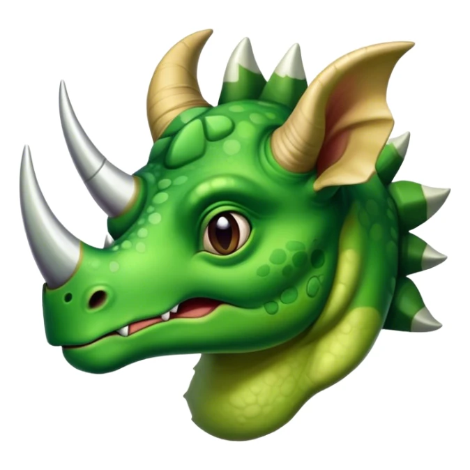 kind face of a triceratops  sticker