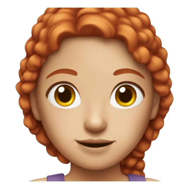 Girl with red hair and freckles  sticker