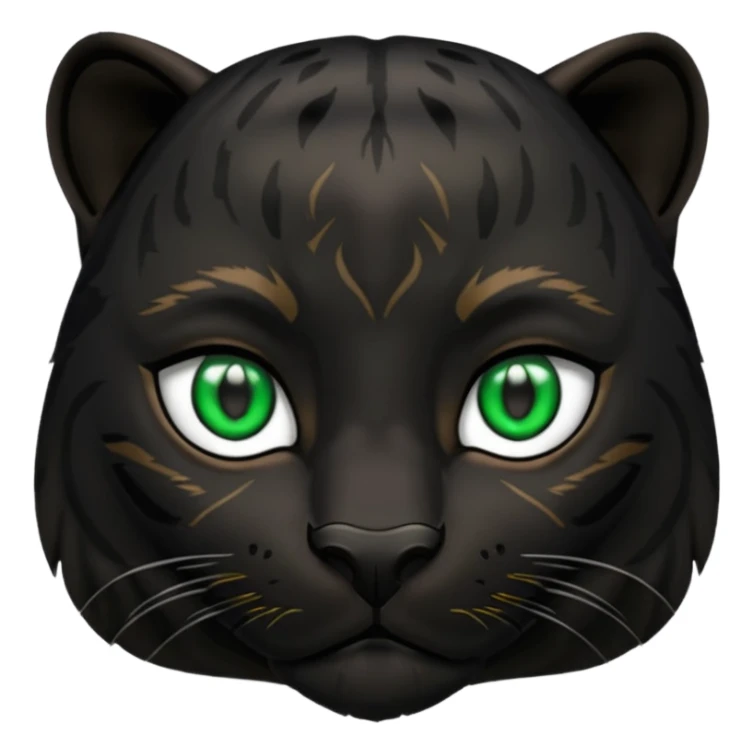 black panther with big pleading green eyes sticker