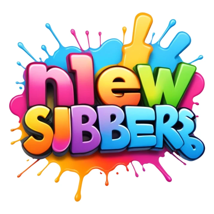 Graffiti the word New Subscribers  sticker