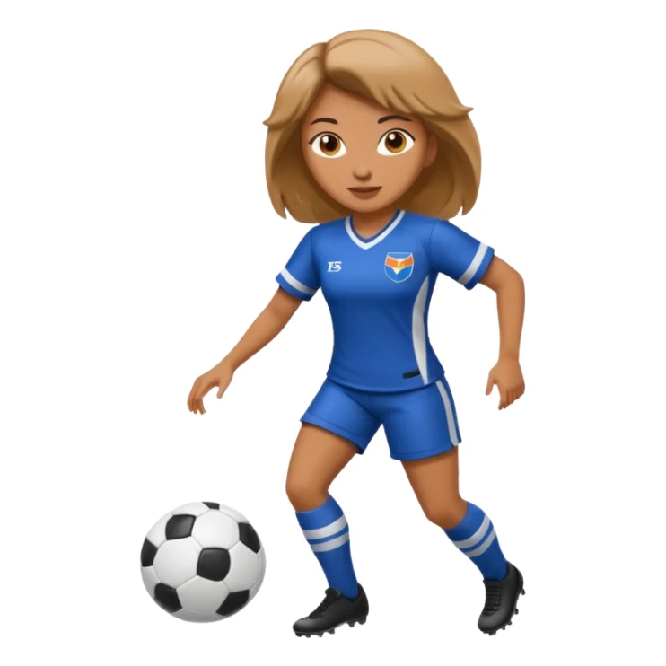 a woman playing football sticker