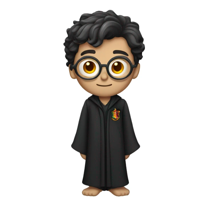 full body Harry Potter in robe laying down tired  sticker