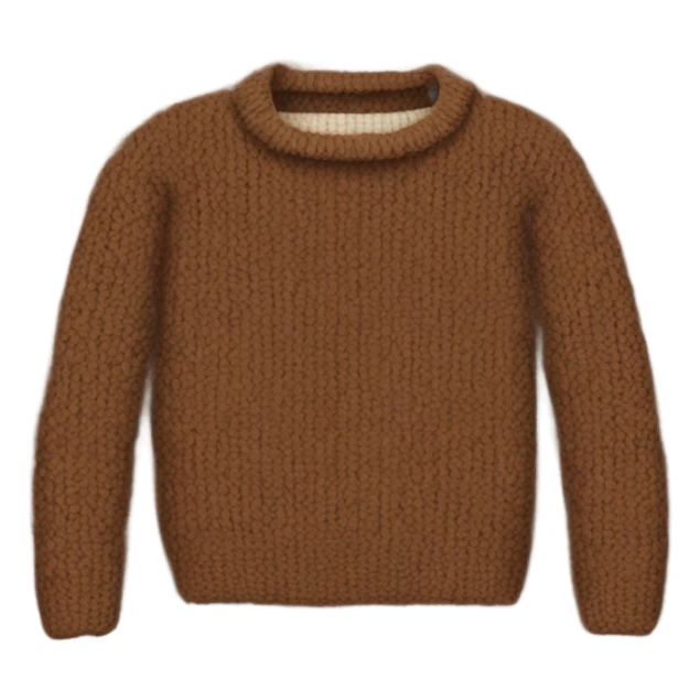 Knitted vintage brown sweater  sticker