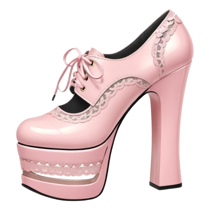pastel pink Lolita shoes sticker
