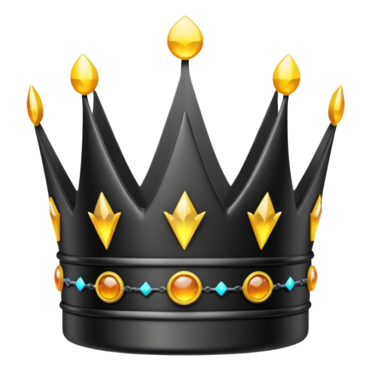 couronne noir qui brille neon sticker