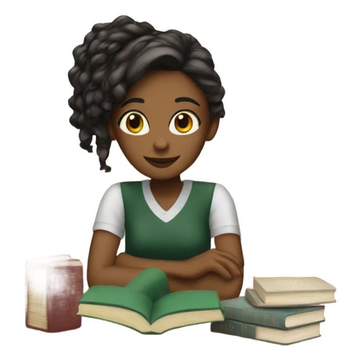 Girl with starbuck and books sticker