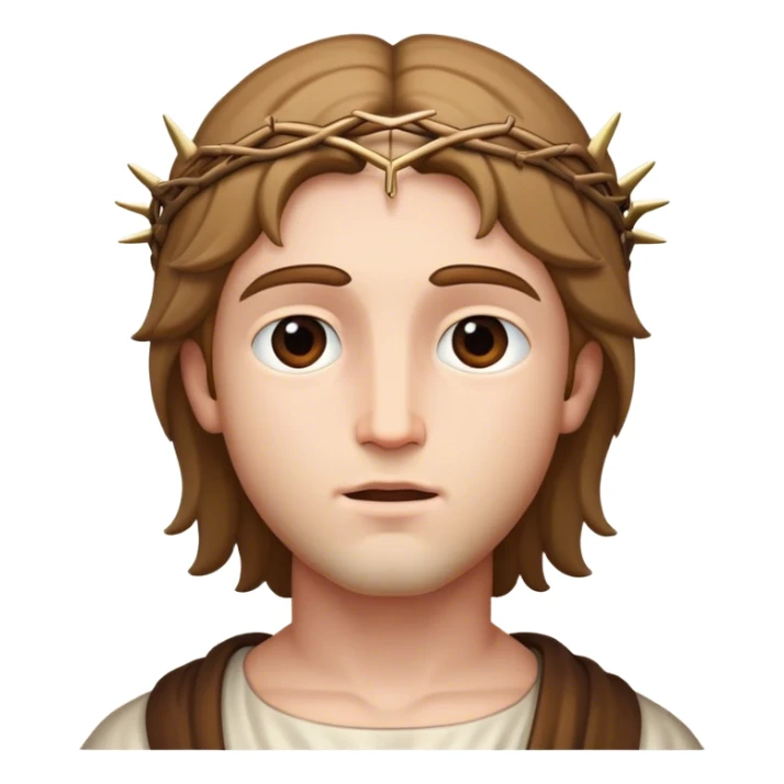 face of young christ sticker