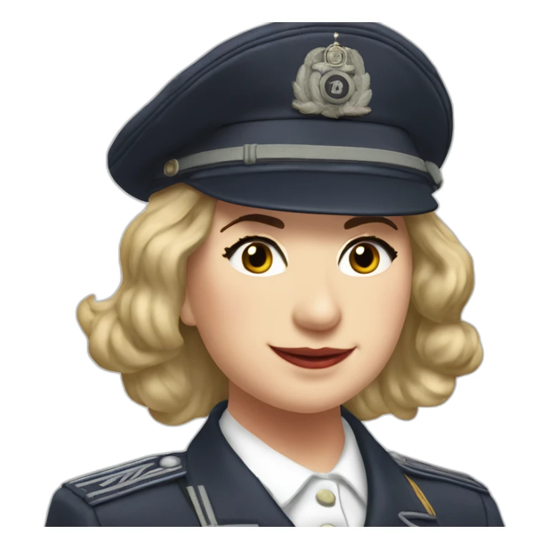 Victoria Coren German ww2 uniform underwear model mash potato party sticker