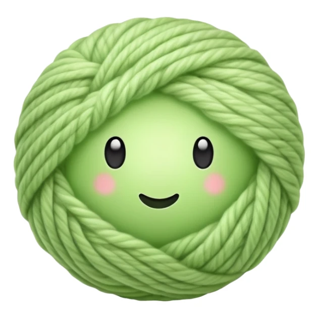 Light green ball of whool  sticker