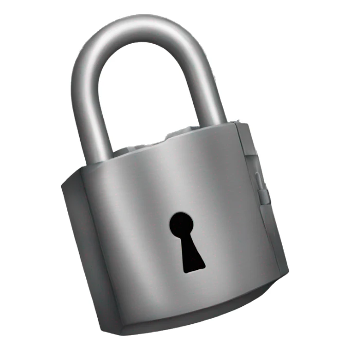 lock in the shape of a grage sticker