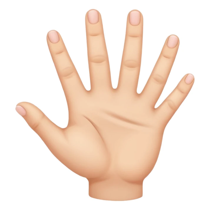 Baby with one small and one large hand sticker