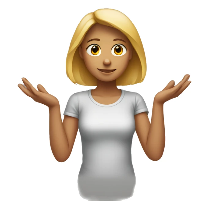 Girl making triangle gesture with her hands sticker