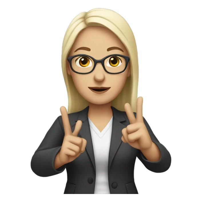 Hopefully white teacher with fingers crossed female sticker