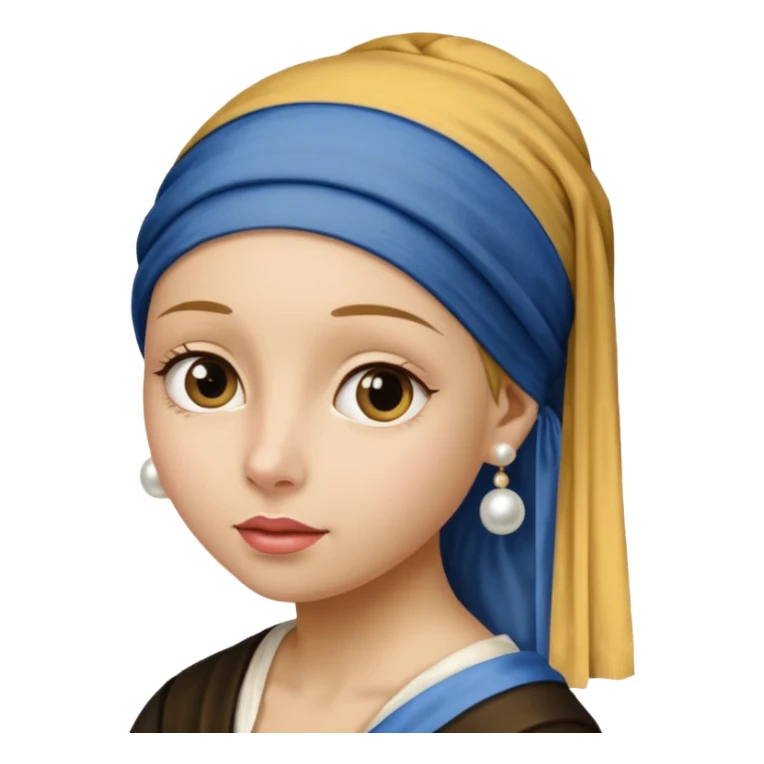 Girl with a Pearl Earring painting sticker