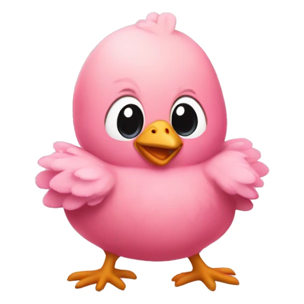 cutsey pink chick (baby chicken) sticker