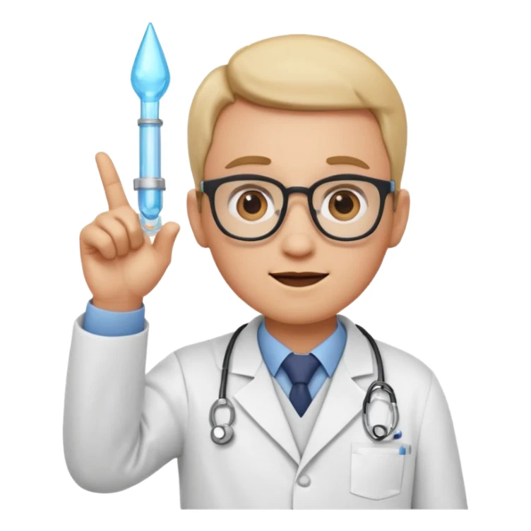 Nerd scientist emoji that with those 🤓👆🥼 but you have to make the head exactly like this 🤓 sticker