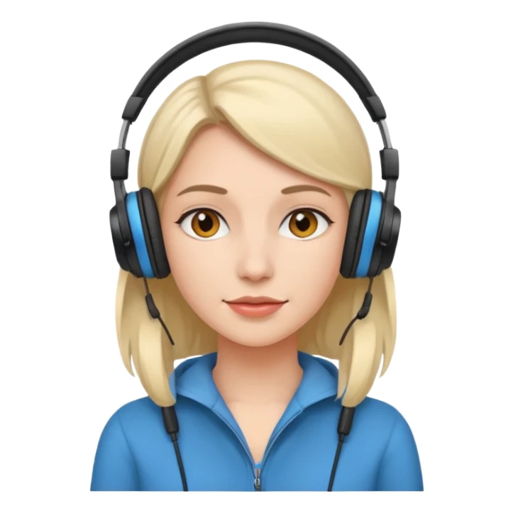 KULAKLIK TAKAN KADIN sticker