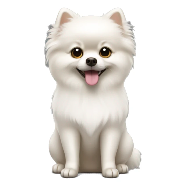 White Pomeranian short hair sticker
