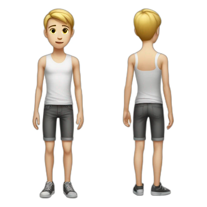 White teenager, Skinny, slightly muscular sticker