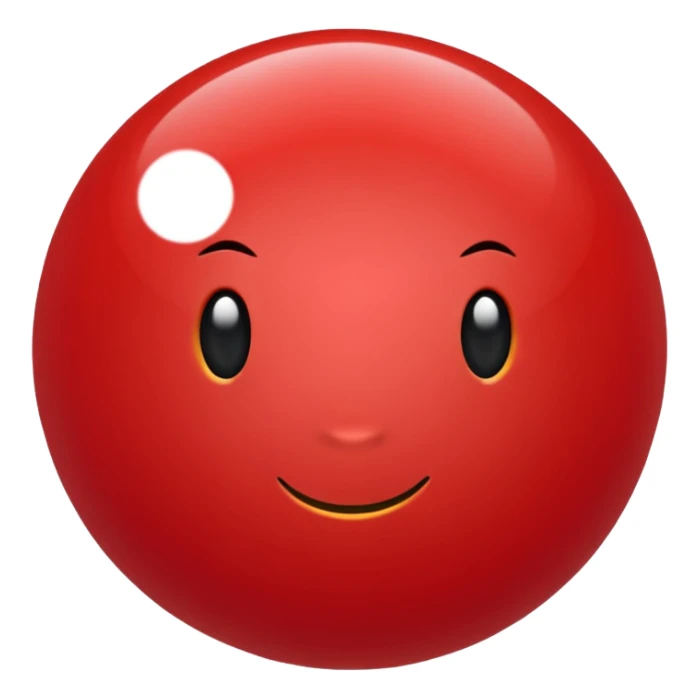 bolinha sólida vermelha para marcar início de frase sticker